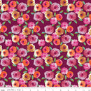 Poppies & Plumes C14291-WINE Floral by Lila Tueller for Riley Blake Designs