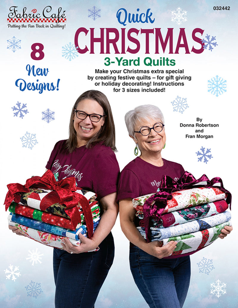 Quick Christmas 3-Yard Quilts Book Donna Robertson Fran Morgan Fabric Cafe FC032442