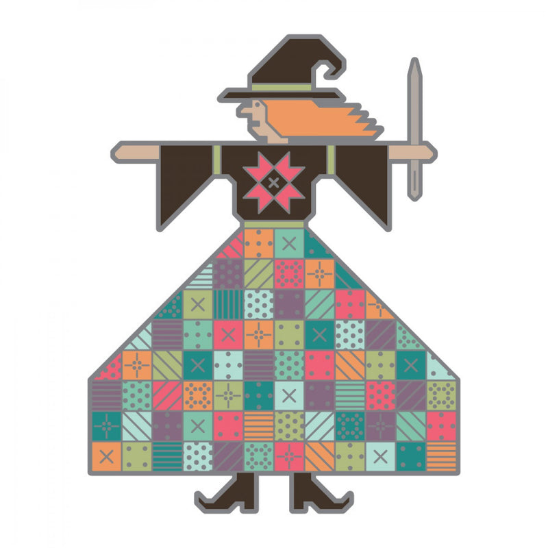 Quilted Witch Enamel Needle Minder