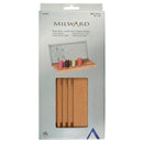 Ruler Rack 12 inch - Beech - 6-slot with Thread Storage and Pin Tray shown in cardboard packaging
