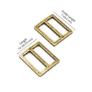 Slider Widemouth Flat Antique Brass 1in Set of Two ByAnnie HAR1-SL-AB-TWO