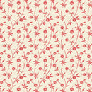 Strawberries and Cream A-359-LE Magnolia Cedar by Edyta Sitar for Andover Fabrics