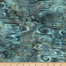 Summer Zen Batik DM10-21 Teal by Dana Michelle for Hoffman Fabrics.