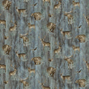 Timberland Trail Flannel F25016-68 Dark Teal Multi Small Animal Print by Linda Ludovico for Northcott