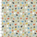 Totally Roarsome Flannel 21671-GRN-CTN-D Dino Tracks Green by Josh Rey for 3 Wishes Fabric