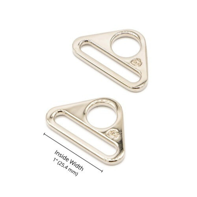 Triangle Ring Flat 1in Nickel Set of Two ByAnnie HAR1-TR-N-TWO