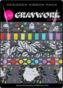 Tula Pink Graywork Carbon Designer Ribbon Pack DP-156 Graywork Carbon by Renaissance Ribbons
