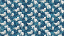 Tundra Crossing DP28293-48 Navy Polar Bears by Deborah Edwards and Melanie Samra for Northcott.