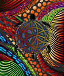 Turtle BA-00010MP-Multi Turtle Panel Metallic by Betty Albert-Licenz for International Textiles.