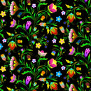 Turtle Island 37002-BLACK Floral by Aaron Martin for Elizabeth's Studio.