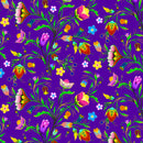 Turtle Island 37002-PURPLE Floral by Aaron Martin for Elizabeth's Studio.