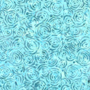 Valley Blossoms Batik TONGA-B8768 TEAL Rose Top Outlines by Judy and Judel Niemeyer for Timeless Treasures