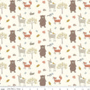 Woodland Creatures Flannel F16023-CREAM by RBD Designers for Riley Blake Designs.