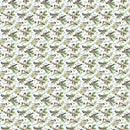 Woodland Woolies Flannel F27263-10 White Multi Chickadees by Deborah Edwards for Northcott
