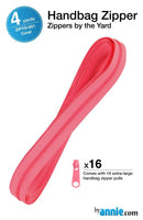 Zippers by the Yard in Coral