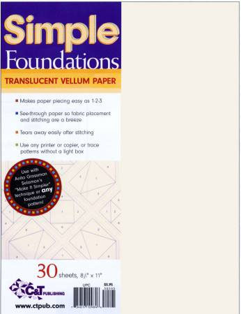 Simple Foundations Translucent Vellum Paper 8-1/2x11 30 Pkg