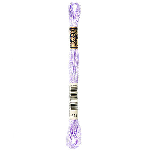 DMC Floss,Size 25, 8.7 yards per skein - 211 Light Lavender
