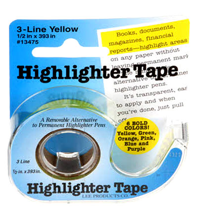 Removable Highlighter Tape