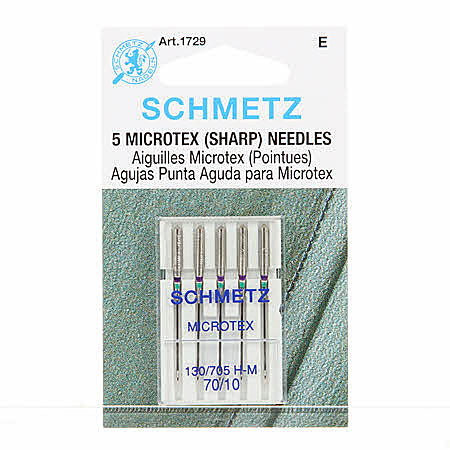 Schmetz Sharp/Microtex Machine Needles - Size 70/10