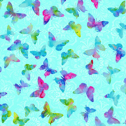 Butterfly Paradise 4926-17 Light Blue Mini Butterfly