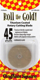 45mm Roll the Gold Titanium Coated Rotary Blades - 10 Count