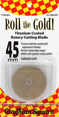 45mm Roll the Gold Titanium Coated Rotary Blades - 10 Count