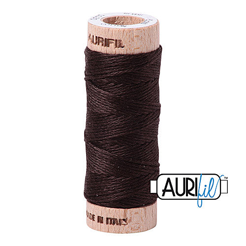 Aurifil Mako Cotton 6-Strand Floss 16 m (18 yd.) spool - 1130 Very Dark Bark