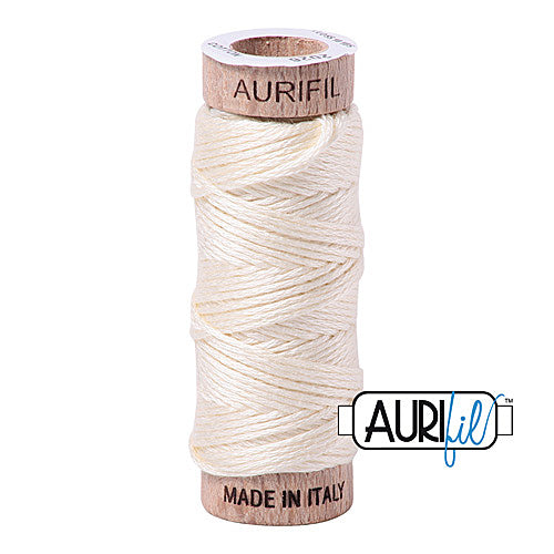 Aurifil Mako Cotton 6-Strand Floss 16 m (18 yd.) spool - 2026 Chalk
