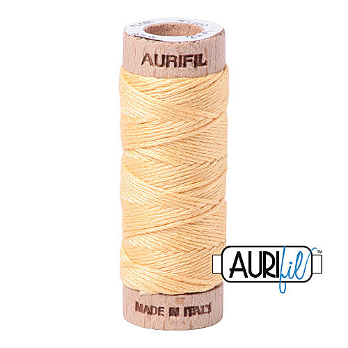 Aurifil Mako Cotton 6-Strand Floss 16 m (18 yd.) spool - 2130 Medium Butter