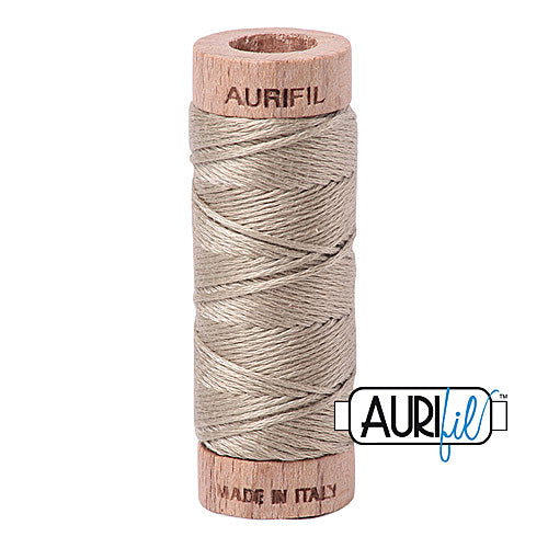 Aurifil Mako Cotton 6-Strand Floss 16 m (18 yd.) spool - 2324 Stone