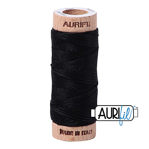 Aurifil Mako Cotton 6-Strand Floss 16 m (18 yd.) spool - 2692 Black