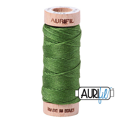 Aurifil Mako Cotton 6-Strand Floss 16 m (18 yd.) spool - 5018 Dark Grass Green