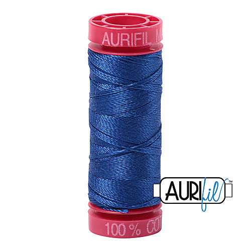 Aurifil Mako 12wt Cotton 50 m (54 yd.) spool - 2735 Medium Blue