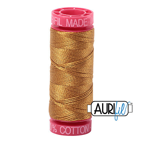 Aurifil Mako 12wt Cotton 50 m (54 yd.) spool - 2975 Brass