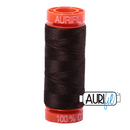 Aurifil Mako 50wt Cotton 200 m (220 yd.) spool - 1130 Very Dark Bark