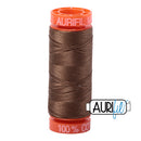 Aurifil Mako 50wt Cotton 200 m (220 yd.) spool - 1318 Dark Sandstone
