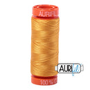 Aurifil Mako 50wt Cotton 200 m (220 yd.) spool - 2140 Orange Mustard