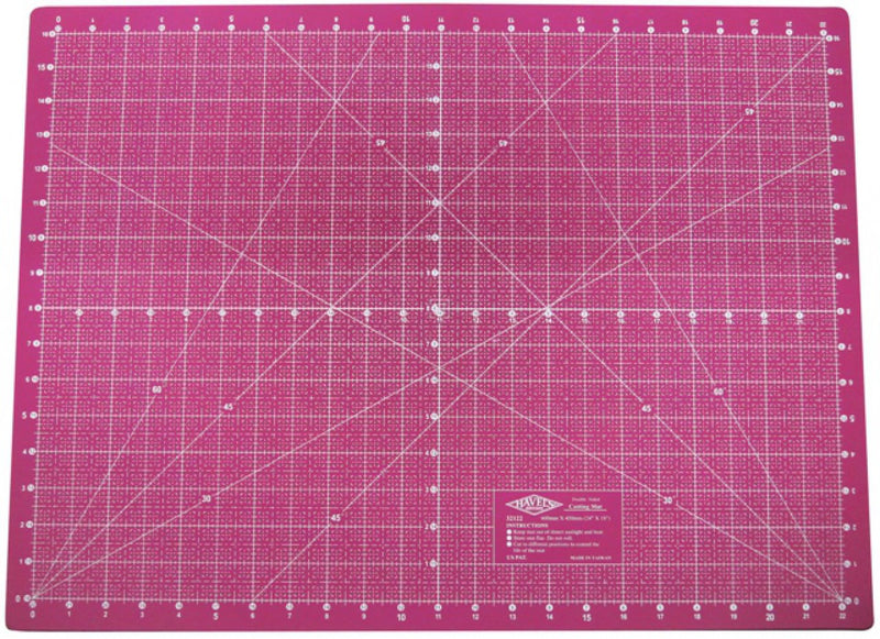 Havel's Pink 5 Layer Self Healing Cutting Mat - 16 by 22 Inches