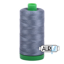 Aurifil Mako 40wt 2-ply Cotton 1000 m (1094 yd.) spool - 1246 Dark Grey