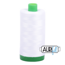 Aurifil Mako 40wt 2-ply Cotton 1000 m (1094 yd.) spool - 2024 White