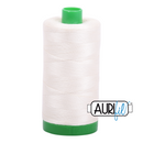 Aurifil Mako 40wt 2-ply Cotton 1000 m (1094 yd.) spool - 2026 Chalk