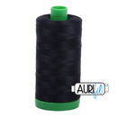 Aurifil Mako 40wt 2-ply Cotton 1000 m (1094 yd.) spool - 2692 Black