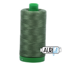 Aurifil Mako 40wt 2-ply Cotton 1000 m (1094 yd.) spool - 2890 Very Dark Grass Green