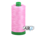 Aurifil Mako 40wt 2-ply Cotton 1000 m (1094 yd.) spool - 3660 Bubblegum