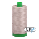 Aurifil Mako 40wt 2-ply Cotton 1000 m (1094 yd.) spool - 5011 Rope Beige