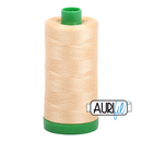 Aurifil Mako 40wt 2-ply Cotton 1000 m (1094 yd.) spool - 6001 Light Caramel