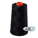 Aurifil Mako 50wt Cotton 5900 m (6452 yd.) cone - 2692 Black