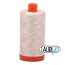 Aurifil Mako 50wt Cotton 1300 m (1422 yd.) spool - 2000 Light Sand