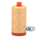 Aurifil Mako 50wt Cotton 1300 m (1422 yd.) spool - 2130 Medium Butter<br>