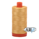 Aurifil Mako 50wt Cotton 1300 m (1422 yd.) spool - 2134 Spun Gold<br>